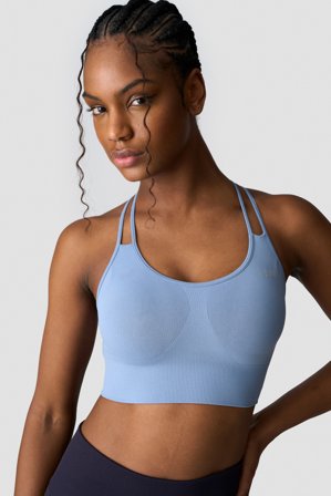 ICANIWILL - Define Seamless Sports Bra Metal Blue - Sports-BH - Damer - Træningstøj fra ICIW