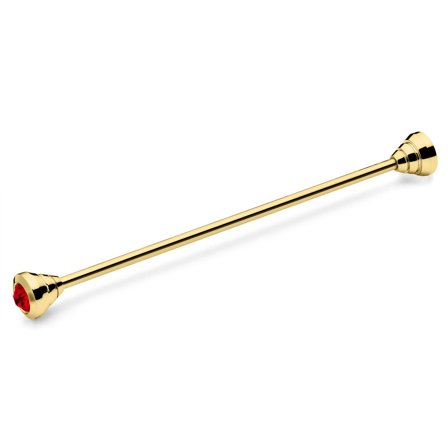 Épingle de col de chemise dorée avec zircone rouge pour hommes - Épingles de cols de chemises