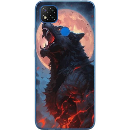 Mobilskal till Xiaomi Redmi 9C NFC med Ylande varg