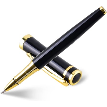 Kulampenna med presentask, lyxig skrivp penna med 2 extra svarta bläckpatroner Executive Pens Linjebredd 0,5 mm Business Pen Fancy Pen set