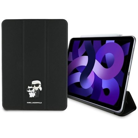 Karl Lagerfeld Saffiano Magnetic iPad Air 11" 2024 Book Cover - Svart & Choupette