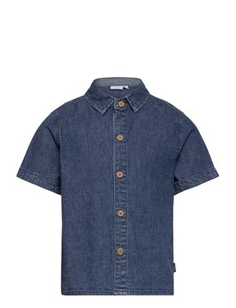 Nmmpeter Ss Dnm Shirt 4226-Li H Shirts Short-sleeved Shirts Blå Name It*Betinget Tilbud