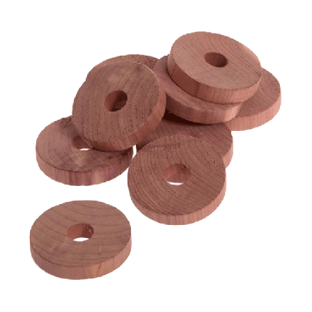 Iris hantverk Cederträringar för galge, 10 st Klädvård 1X4,5Ø