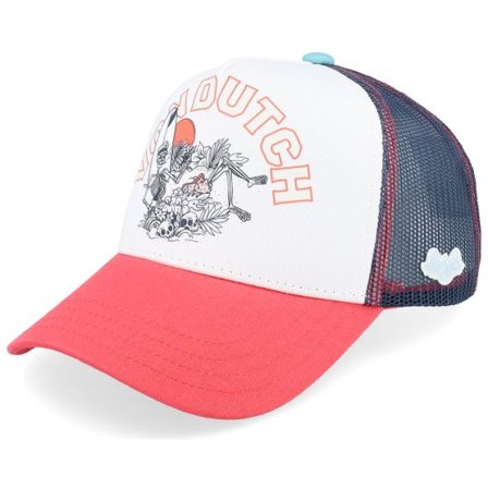 Von Dutch - Vit trucker Keps - Kids Screen Print Surf Black/White/Red A-Frame Trucker @ Hatstore