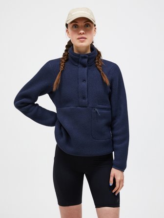Fleece Snap T-Neck Femme
