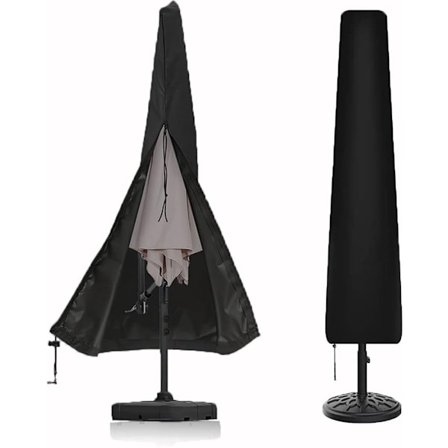 Parasolbetræk, 190 x 50 x 35 cm Beskyttelsesbetræk til parasol, vandtæt, vindtæt, sneafvisende, UV-bestandigt, til terrasse, have, strand (1 stk)