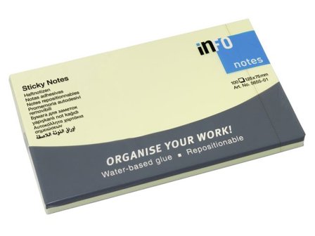 info Notes 75x125mm gul - Lyreco - Kontorsmaterial - Notes och Post-It - Notes - Gula