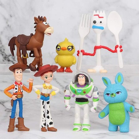 7 st Toy Story Tårta Toppers Figurer Toy Story Cupcake Topper Toy Story Party Figurer Cartoon Action Figurer Tårta