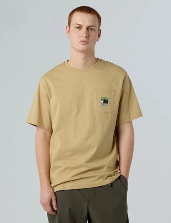 The North Face M Mountain Logo Relaxed S/S Pocket Tee - Khaki green - L