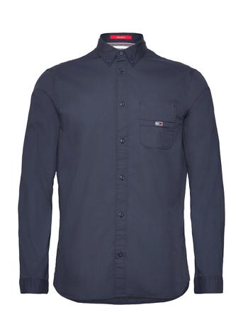Tjm Essential Poplin Shirt Paita Rento Casual Sininen Tommy Jeans