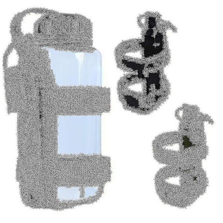 Utomhus justerbar webbing vattenflaska ärm med ficka vattenkopp midjeväska Khaki