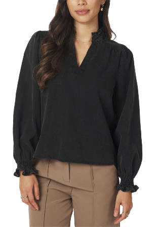 Neo Noir Emmeline Denim Blouse Blusar Dam Svart 40