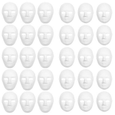 30-pack pappersmasker i 2 storlekar för konstnärliga hantverksprojekt, från väggdekorationer till teater