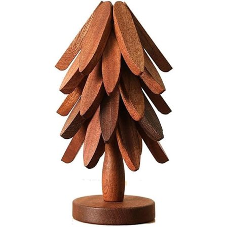 Varmeisolerende brikker av bambus - Varmebestandige skrivebordsbeskyttere i tre