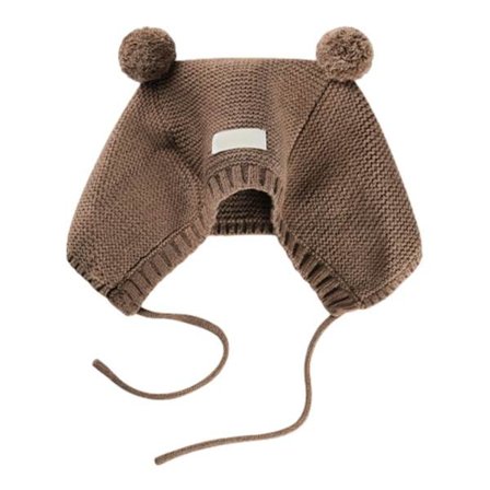 Baby hæklet hat Toddler sød bjørn øre hue Toddler drenge piger kaffe KLB