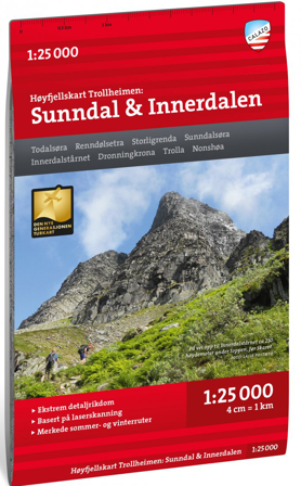 Calazo Høyfjellskart Trollheimen: Sunndal & Innerdalen 1:25 000