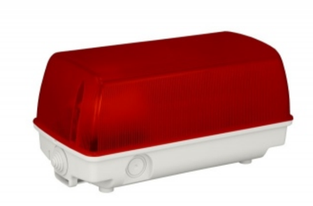 Pawbol Vegglampe Sezar E27 Grå/Rød IP54