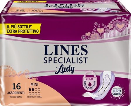Lines Specialist Lady Assorbenti Incontinenza Mini 16 Pezzi