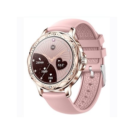 Smartwatch til kvinder med Bluetooth-opkald, blodtryks- og pulsmåling, notifikationer og vejropdateringer