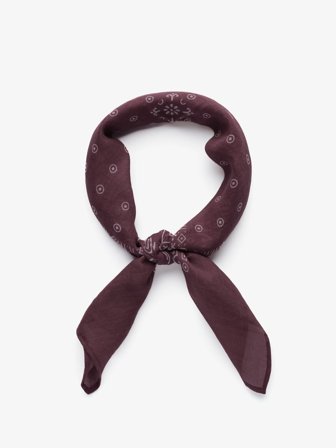 John Henric Men's Bordeaux Paisley Bandana Size