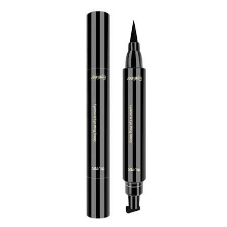 Kaksipäinen siivellinen eyeliner-leimasinkynä, vedenpitävä, tahriintumaton, pitkäkestoinen nestemäinen eyeliner, vamp-tyylinen työkalu, siipi-