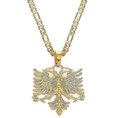 Albansk Ørne Vedhæng Halskæde til Mænd Kvinder Sølvfarve Guldfarve Albanske Smykker Etnisk Kosovo_MGF