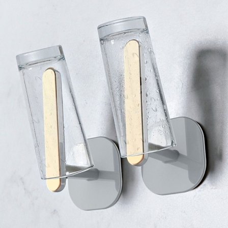 2 stk Gardin Tiebacks Vægmonteret Krog GRÅ