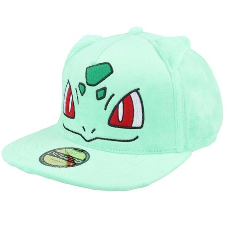 Difuzed - Zelená snapback Kšiltovka - Pokémon Bulbasaur Plush Green Snapback @ Hatstore