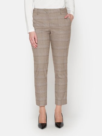 BRANDTEX - 7/8 Bukser - Blå / Brun Mix - Ternet