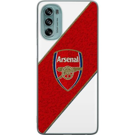 Kompatibelt Mobilskal till Motorola Motorola Moto G62 5G Moschino Toy teddybjörn med enkel tecknad design, brun björn med vit tröja och tydlig logo