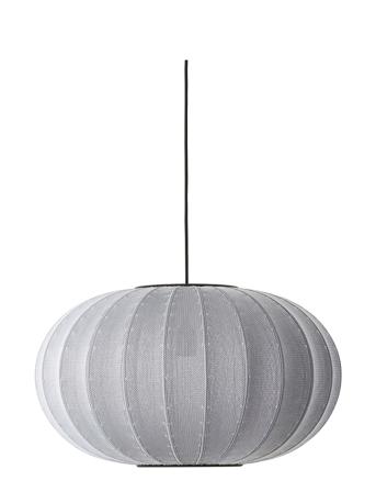 Knit-Wit 57 Oval Pendant Home Lighting Lamps Ceiling Lamps Pendant Lamps Grå Made By Hand
