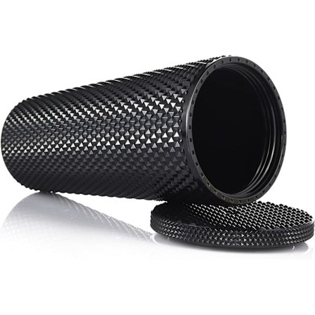 Dubbelväggig tumbler med lock och sugrör, återanvändbar mugg med sugrör och lock, plastvattenflaska, resmugg för iste - Svart