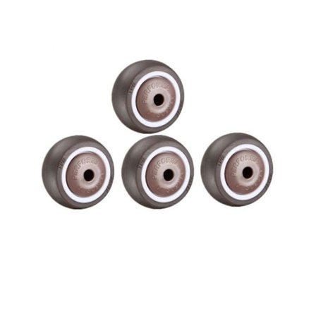 1,5 tommer Brune TPE Gummihjul - 4 stk. Slidstærke Støjsvage Universelle Tilbehør til Møbler og Udstyr (FMY)