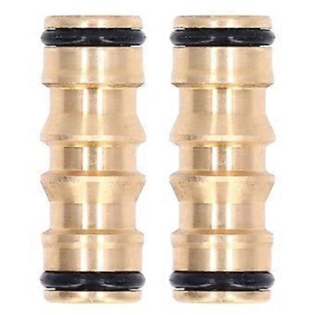 2 stk. Rørforbindelse Messing Han til Han Hurtigkobling Slange Samling Rørmonteringssæt Kit 1/2in