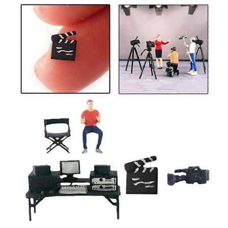 1/64 Håndmalt Figur Filmsett Utstyr Rekvisitter for Scene Modell Fe Hagesett Diorama Skrivebord Dekor Tilbehør S Måler