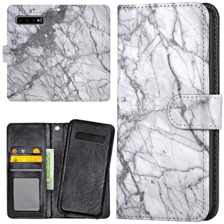 Samsung Galaxy S10 Plus - Plånboksfodral/Skal Marmor