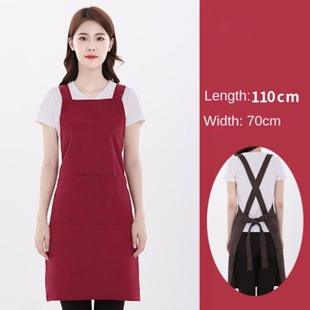 Kvinnor Overall Förkläde Köksförkläden WINE RED