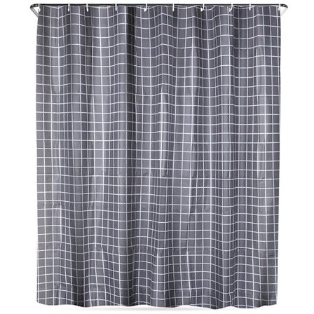 Duschdraperi med krokar, vattentätt, 180x180 cm_MGF