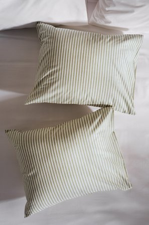 Jotex - Putetrekk 2-pk 60x50 Cm Økologisk Grønn/hvit - ESSA - Kjøp Putevar hos Jotex