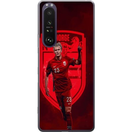 Kompatibelt Mobildeksel til Sony Xperia 1 III Erling Haaland Manchester City Norge fotball målmaskin angriper sterk fysikk fart og kliniske avslutning