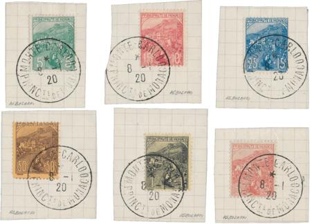 Monaco 1919 - YT 28-33 - Stemplet