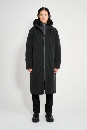 Stockholm Long Matte Winter Coat Black