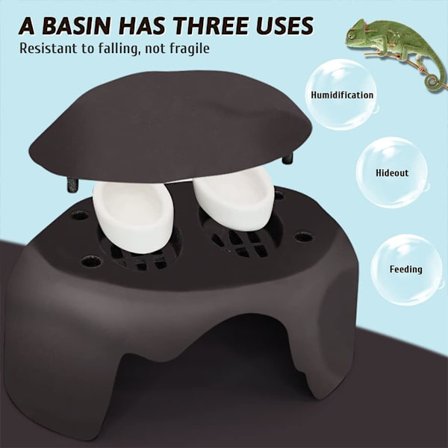 Reptil Skjulested - Gecko Hule med Sink Fugtighedsføler Liz,ZQKLA