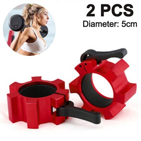 Snabbspännen 50 mm –? Set med 2 hantelklämmor röd