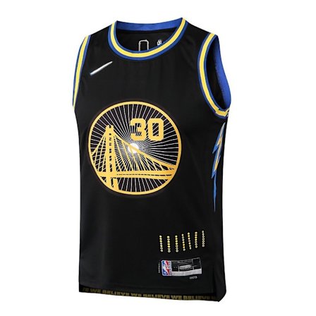 064# Nba 22/23 Warriors Black No.11 Jersey Vuxen Set