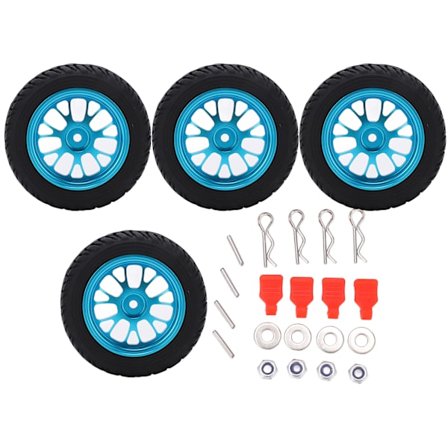 4 stk. 75mm forhjul og baghjul i gummi med fælge til Wltoys 144001 1/14 RC Off Road Car