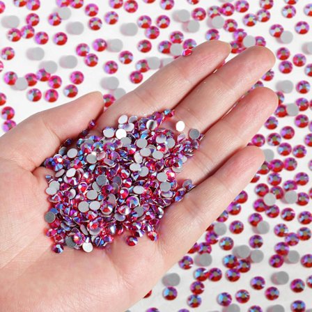 2880 st Ljus Siam AB Platta Baktill Rhinestones för DIY Hantverk, SS30, 6.3-6.5mm