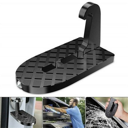 Bildörr Spärrkrok Steg Fotpedal Stege För AUTO Lastbil Taktillbehör svart