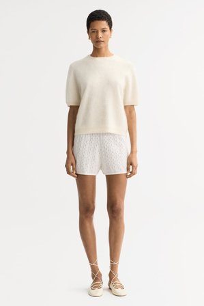 Soft Goat - Brushed short sleeve - L - Feather White