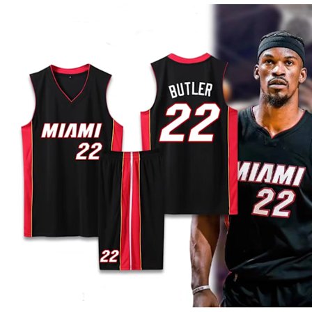 Basketbollströjor Sportkläder Jimmy Butler Miami Heat Nr 22 Basketbollströjor Vuxna Barn Klassisk Svart